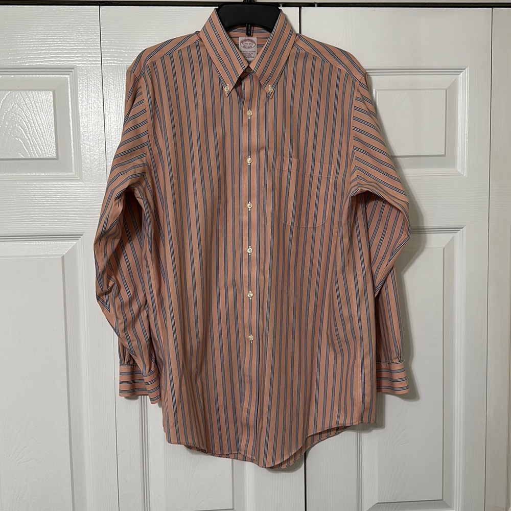 Brooks Brothers NO IRON original polo shirt size 15 1/2 33.